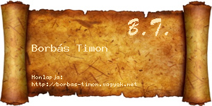 Borbás Timon névjegykártya